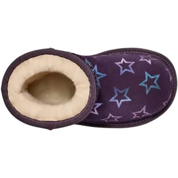 NEW UGG Kids Classic II Iridescent Stars Boot Nightshade SIZE 6/100%AUTHENTIC - Picture 4 of 5